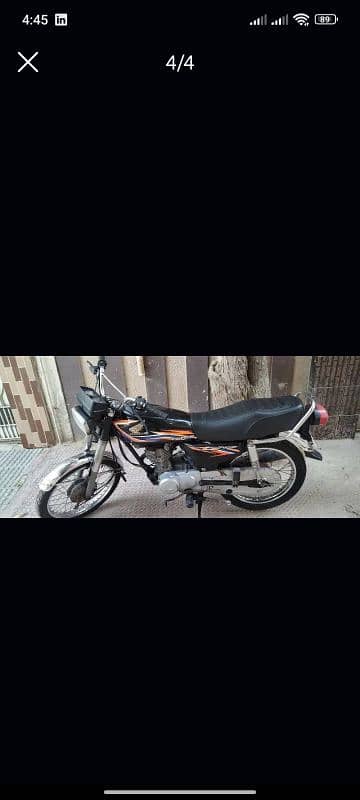 Honda CG 125 Black colour Karachi Number 0