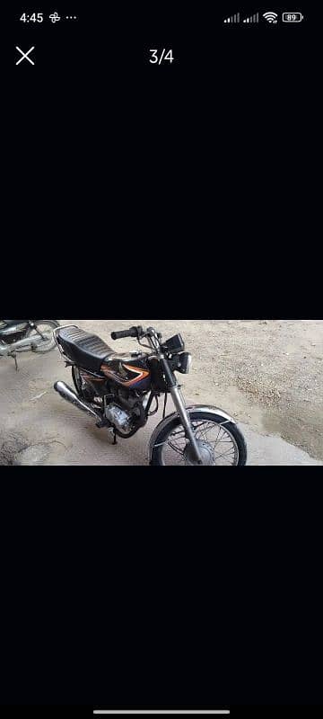 Honda CG 125 Black colour Karachi Number 2