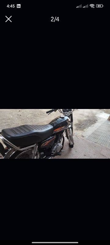 Honda CG 125 Black colour Karachi Number 3