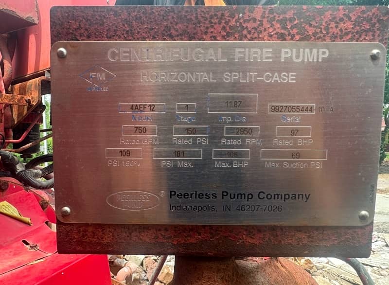 CLARKE UL FM approved fire fighting engine pump 750 GPM, 7 Bar 2