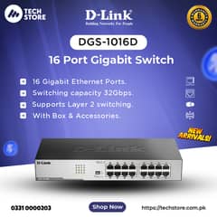 D-Link DGS-1016D Gigabit Ethernet DesktopSwitch unmanage (Branded use)