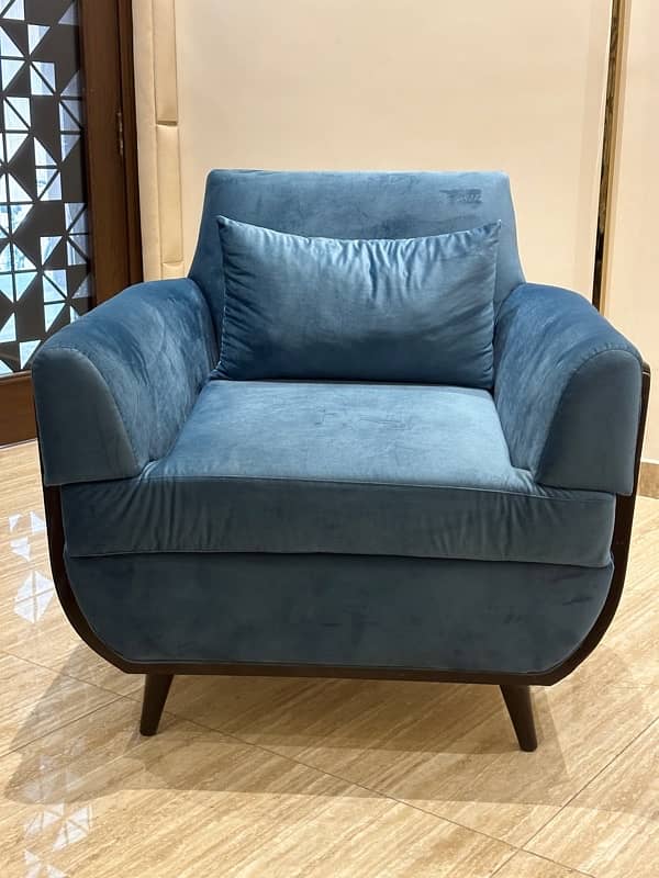 Modren wood chairs with imported velvet 0