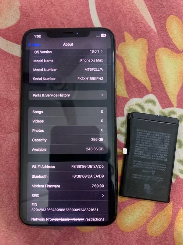 Iphone xs max 256gb PTA approved 1