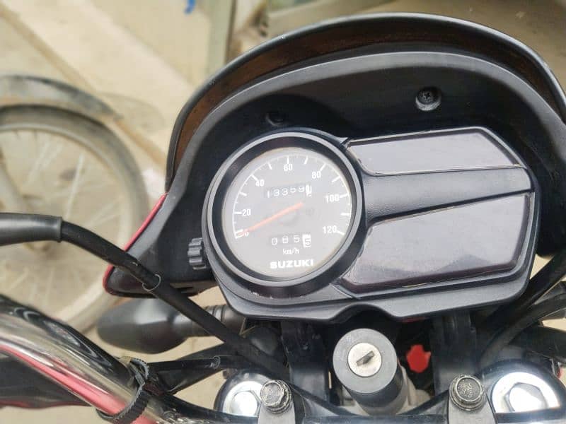 Motorcycle Suzuki GD 110 red colour motorbike condition 10/9 4