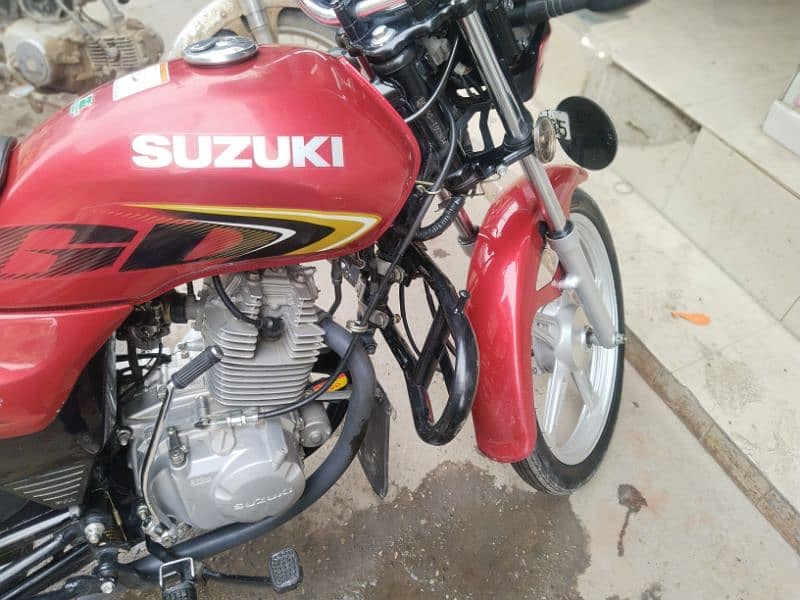 Motorcycle Suzuki GD 110 red colour motorbike condition 10/9 6