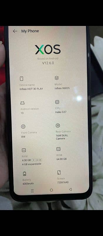 Infinix 30 play with box and original charger 5