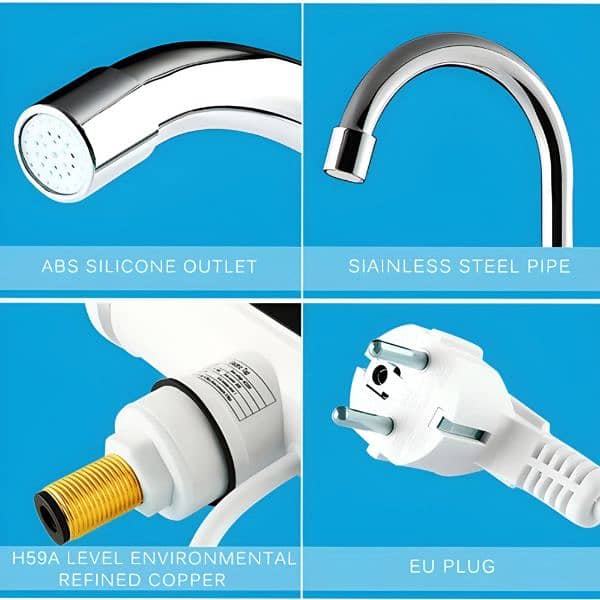 Instant Tankless Electric Hot Water Heater Faucet with LED 4