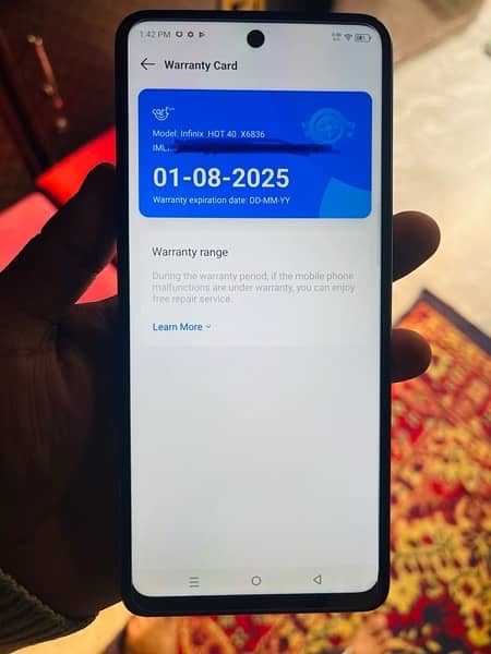 Infinix Hot 40 (16gb/256gb)9month warranty 5