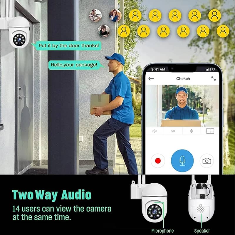 5G Wifi Home Security Camera, IR Night Vision, Motion Detection 5