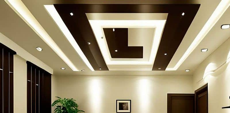 False Ceiling • Pop Ceiling • Gypsum Ceiling • Meenakari • 120 Rs sqft 3