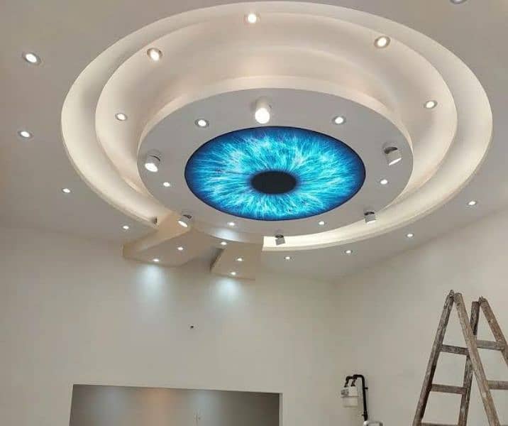 False Ceiling • Pop Ceiling • Gypsum Ceiling • Meenakari • 120 Rs sqft 4