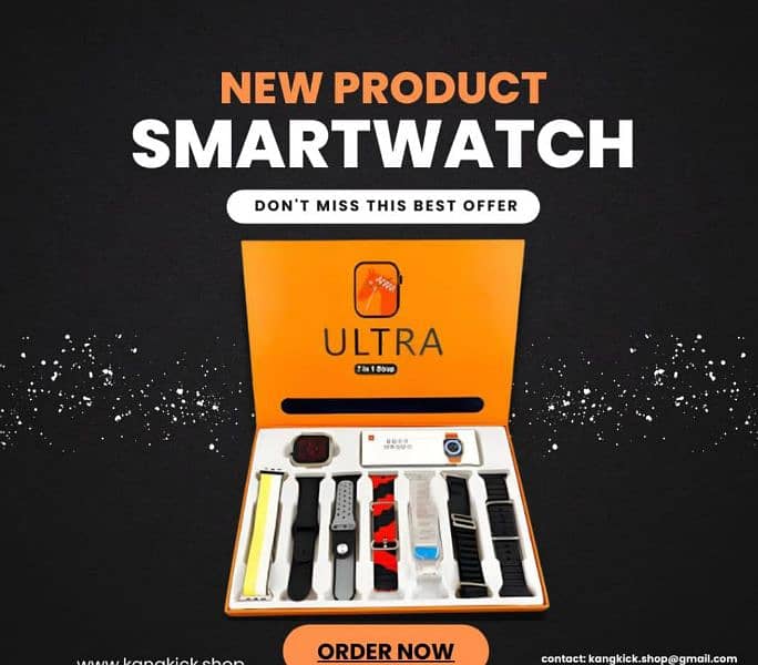 7 In 1 Ultra Bluetooth Smart Watch (random Color Strap) 0