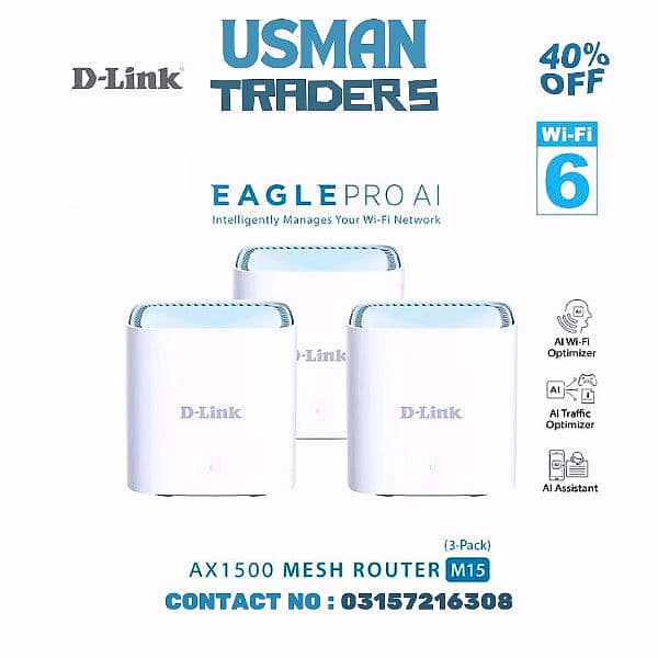 D-Link Mesh WiFi 6 System, AX1500 0