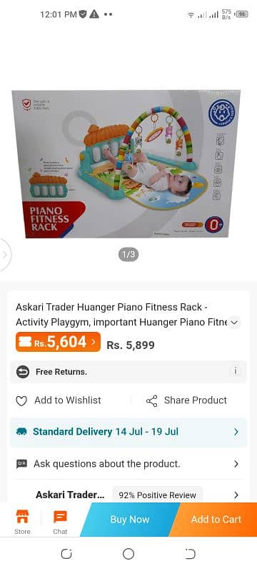 Huanger Baby Piano Fitness Rack Play Mat 2