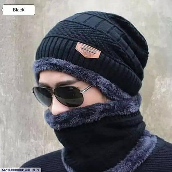 Warm Beanie and Neck Warmer Set for All (Men's, Women's & Kis) 3