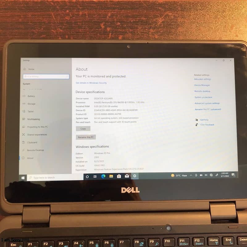 Dell | Latitude 3189 Laptop 4GB Ram 128GB SSD Touch 360 Rotatable 3