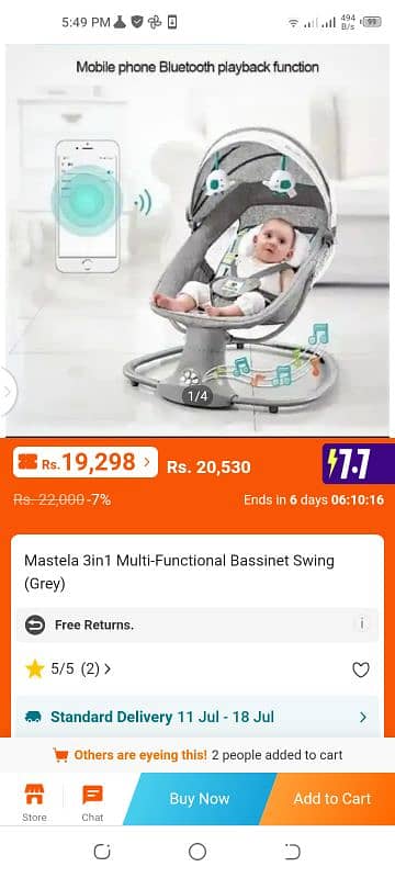 Mastela 3 in 1 Deluxe Multi-Functional Rocker [Swing] 4