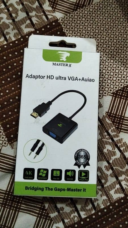 Android Box + HDMI To VGA Converter + VGA Cable + 2 Dual Speakers 2