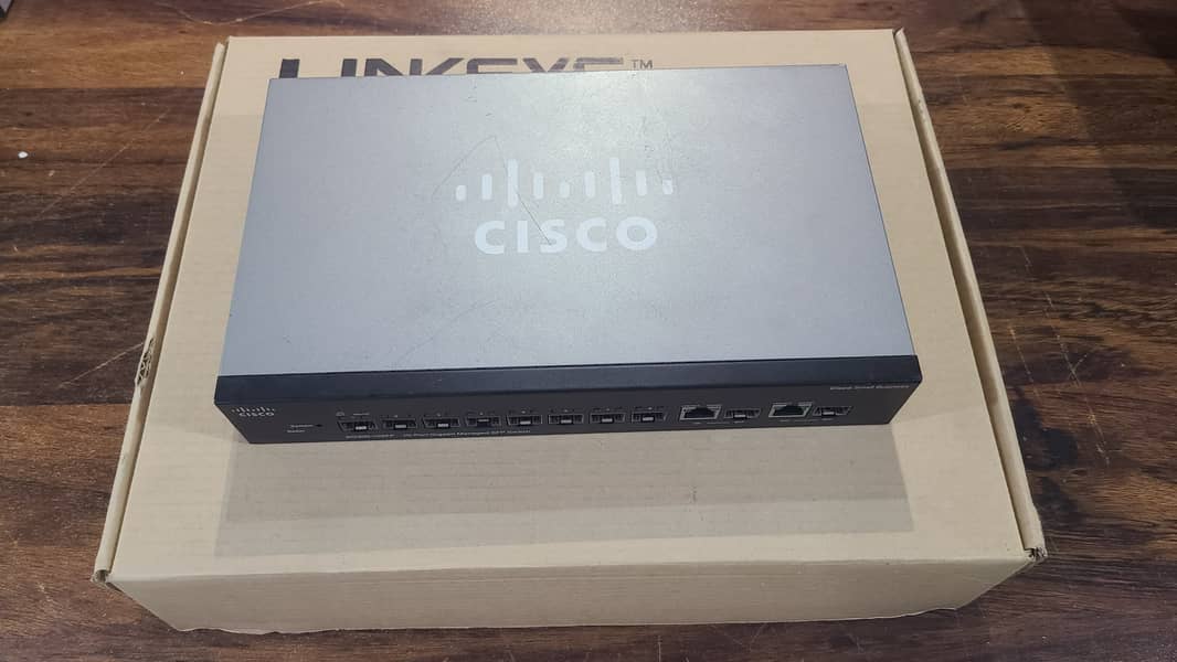 Cisco SG300-10SFP 10-Port Gigabit Managed Switch Branded Use(With Box) 10