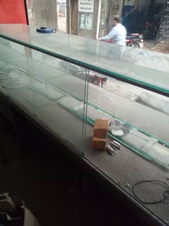 iron racks and glass counter