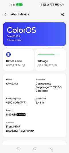 OPPO F21 PRO 5G