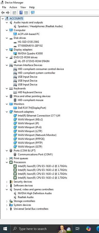 DELL PRECISION TOWER 5810 WITH 24" DELL LED 4