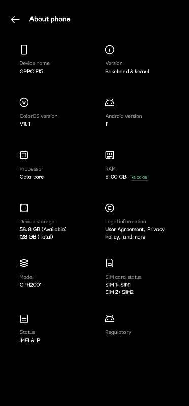 oppo f15 8+3/128 4