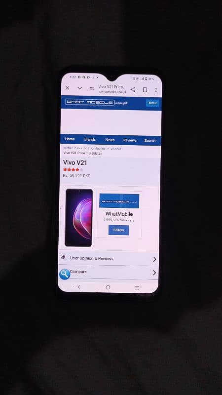 vivo V21 Ram 8+4=12 Rom 128 GB Only Mobile hy 4