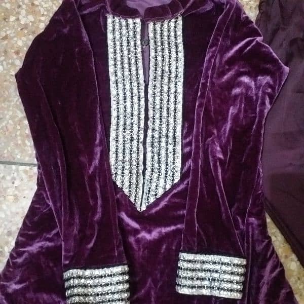 velvet shirt with silk trouser 1