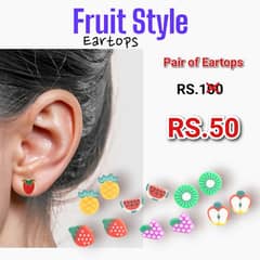 Eartops Fruit & Flowers design