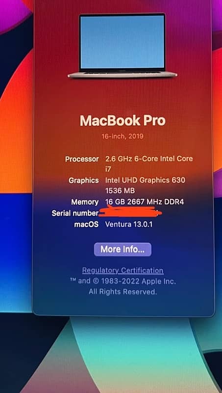 Macbook Pro 2019 6