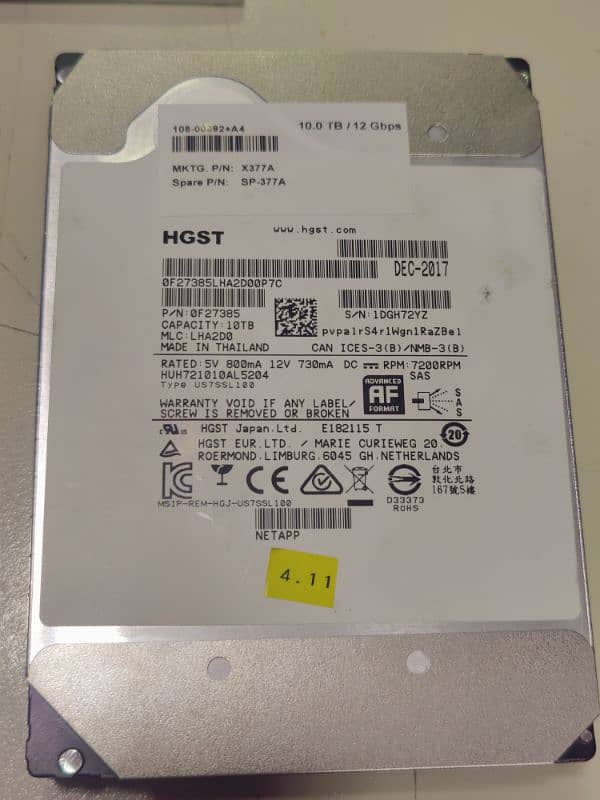 HGST 10TB SAS 12GBPS 0