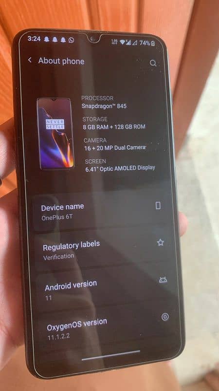 OnePlus 6t pta approved 2