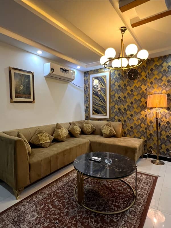 1 Bedroom VIP Full furnish flat per day available in Bahria town Lahore 8