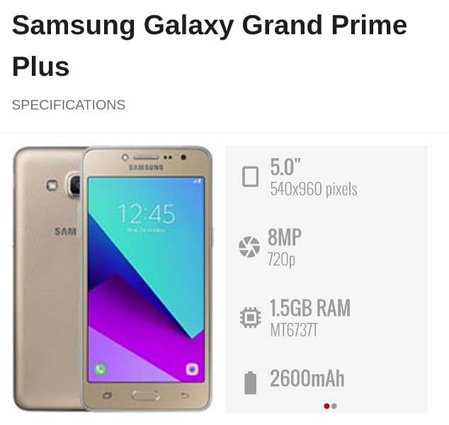 Android Samsung Galaxy Grand Prime Plus 1