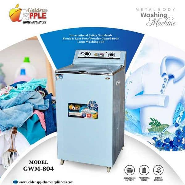 metal body washing machines & dryer 1