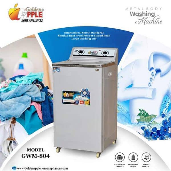 metal body washing machines & dryer 2