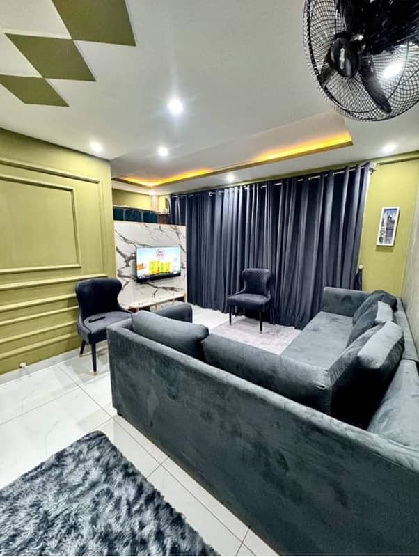 1 Bedroom VIP Full furnish flat per day available in Bahria town Lahore 9