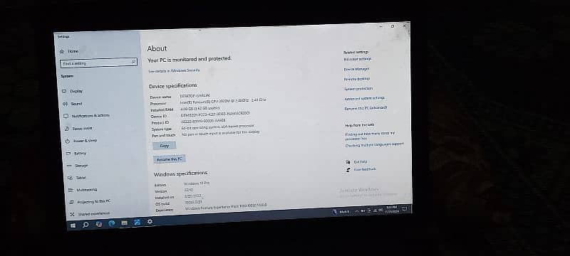 Lenovo pentium Ram 4GB, window 10 pro 4