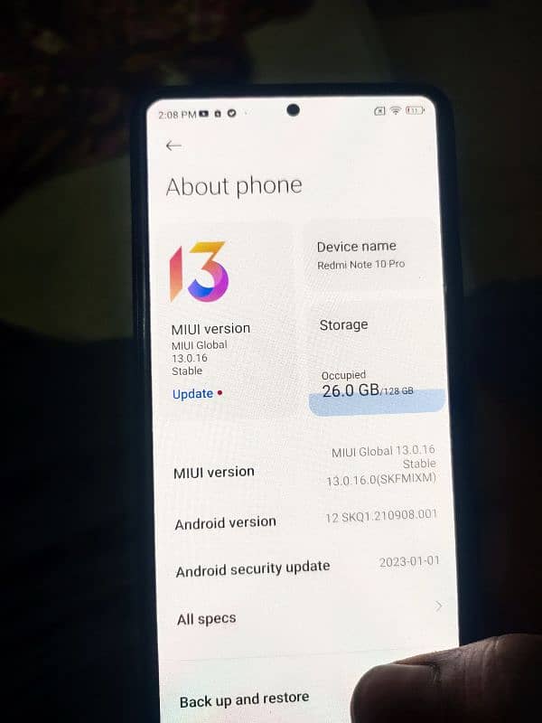 redmi note 10 pro 8 gb ram 128 gb rom pta approved (only signal issue) 6