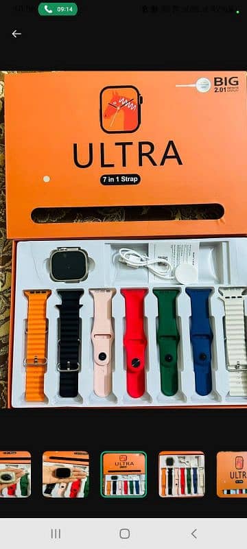 smart ultra watch 7 straps and 1 watch 0