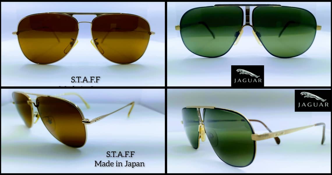 Original Jaguar Gold Plated Persol Ferrari Hilton Ray Ban Levis Rayban 17