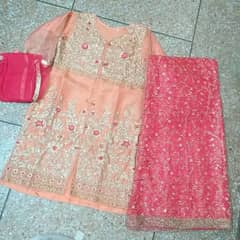 organza shirt with net ka trouser and net ka dupatta