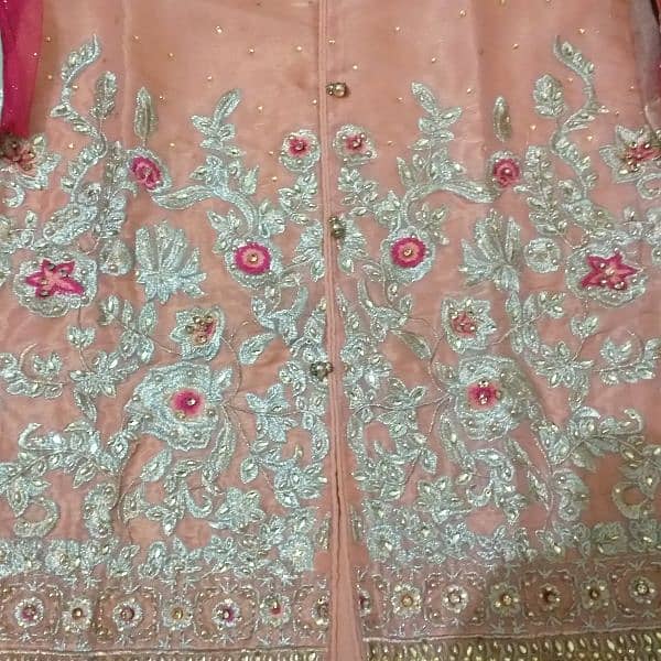 organza shirt with net ka trouser and net ka dupatta 1