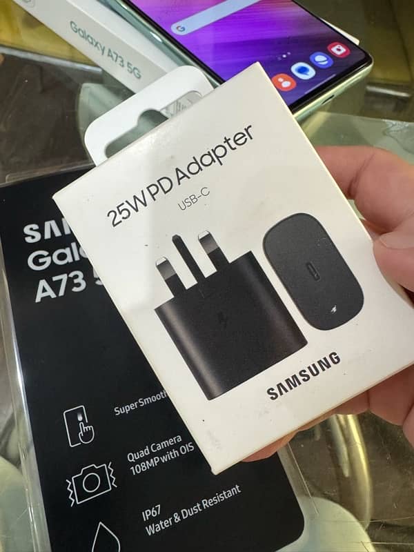 Samsung galaxy A73 5g with 25 watt charger 6