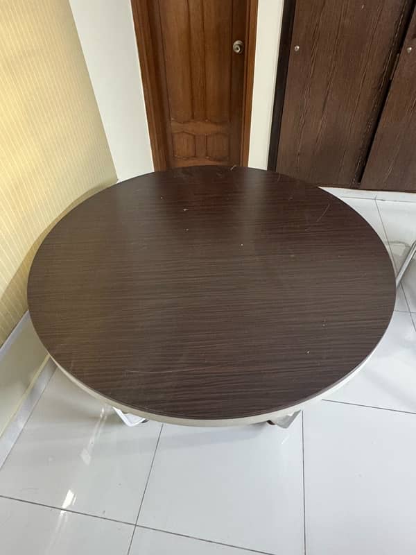 office executive table with divider and round table 0