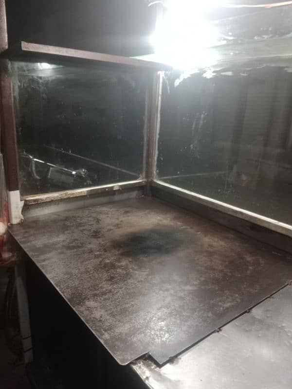 burger steel counter with all Saman for salle 2