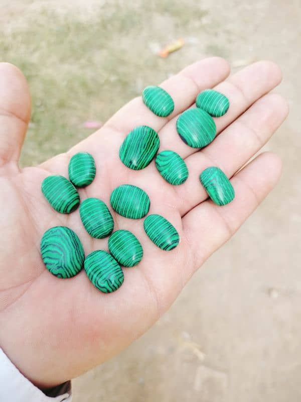 beautiful malachite stone cabochon cut available 0