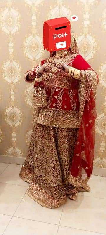 Red bridal lehanga 3