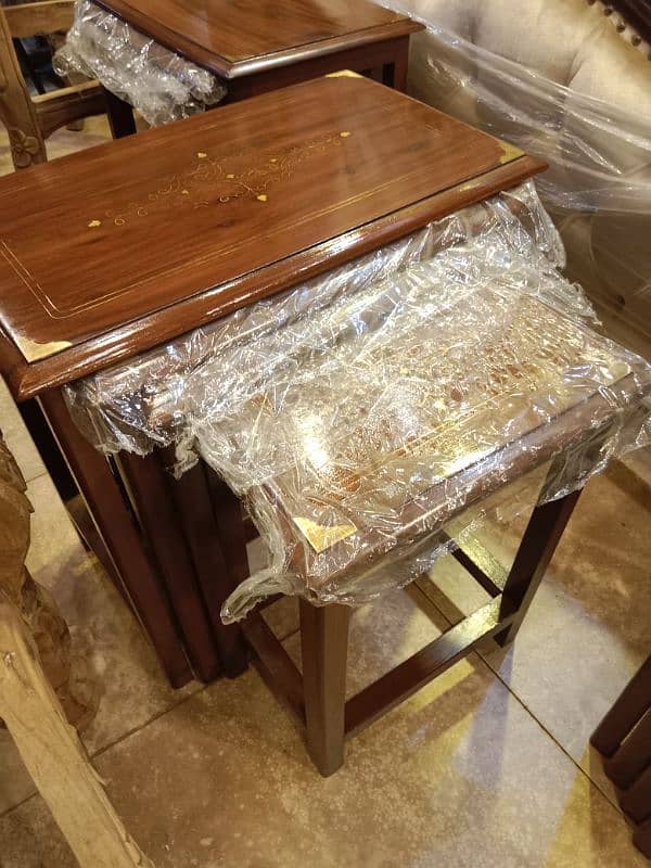 new nesting table pure shesham wood 1